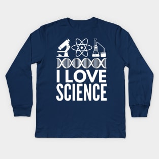 I love Science Kids Long Sleeve T-Shirt